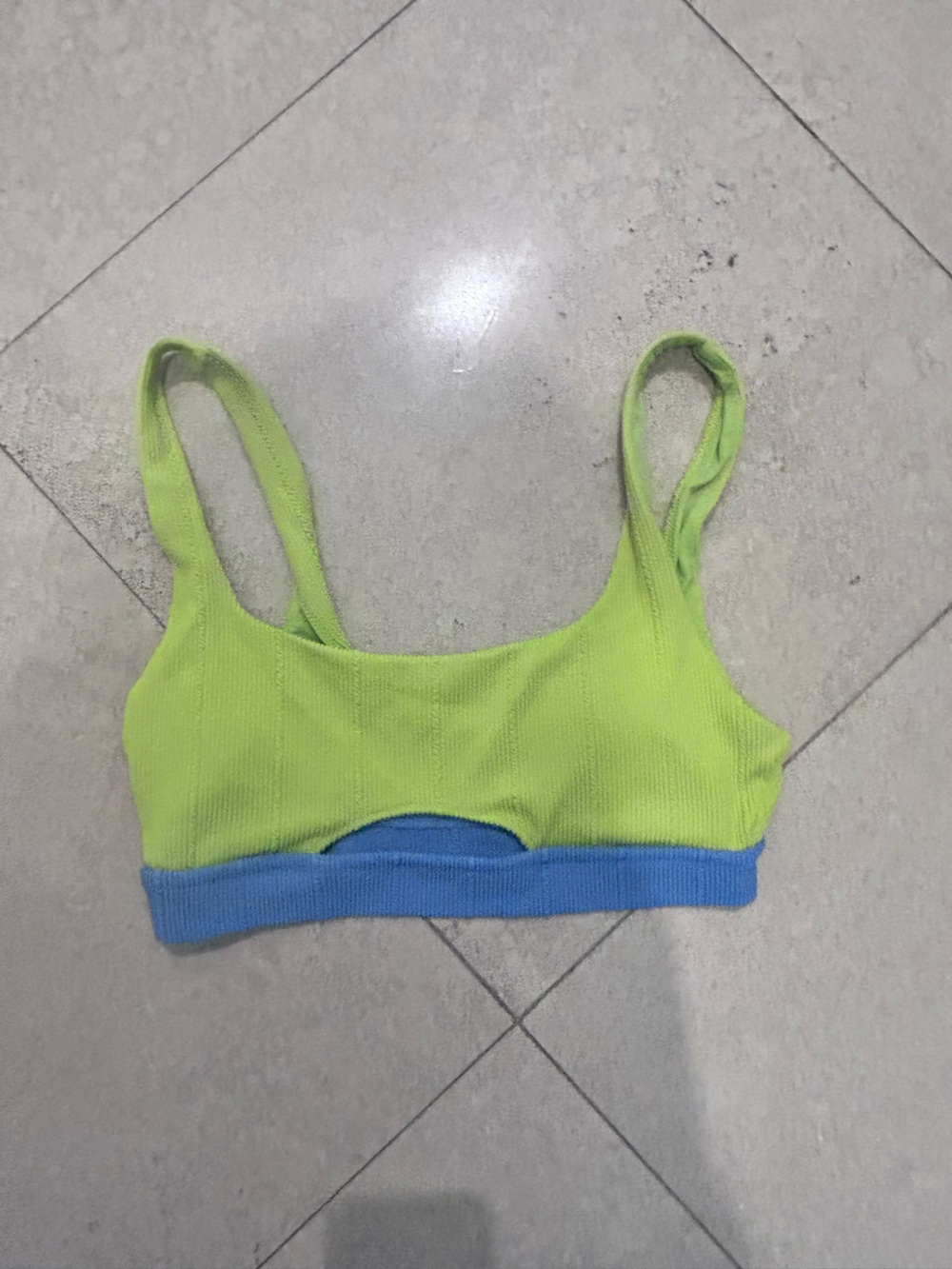 Aerie Cutout Two Tone bikini top